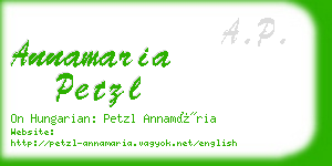 annamaria petzl business card